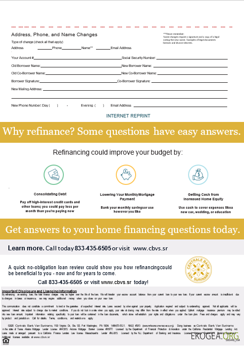Suriname Centrale Bank Van Relevé d'hypothèque bancaire du Suriname aux formats Word et PDF, 3 pages 3 template Suriname Centrale Bank Van Relevé d'hypothèque bancaire du Suriname aux formats Word et PDF, 3 pages 3 template